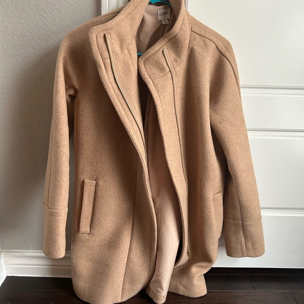 NWOT J.Crew Caramel Wool Coat